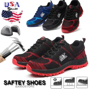 Men Safety Work Shoes Steel Toe Boots Outdoor Sneakers Hiking Climbing Sport S17 - Picture 1 of 32