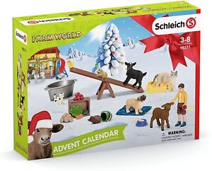 SCHLEICH 98271 Play Set - Advent Calendar Farm World 2021 (Farm World), Mix...
