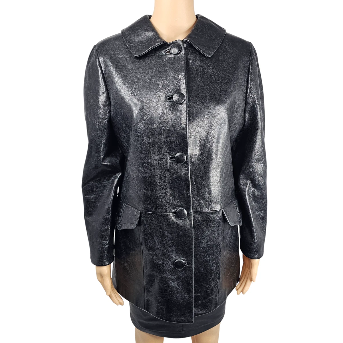 ジャケット・アウター FW1994 PRADA WOMEN LEATHER JACKET PRADA FW1994 Leather Jacket Size 40 Dark Brown Women's | eBay