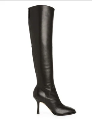 Ботинки на высоком каблуке Jeffrey Campbell Ziletta черные кожаные с квадратным носком размер 7,5 - Изображение 1 из 4