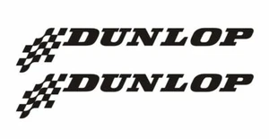 (2) Calcomanías troqueladas de vinilo con logotipo de neumáticos Dunlop Racing color y tamaño a elección - Imagen 1 de 9