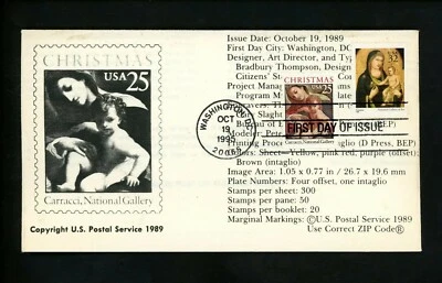 Ranto Cachet US FDC #3003 on 2427 Mary Jesus Christmas art religion 1995 - Image 1 of 2