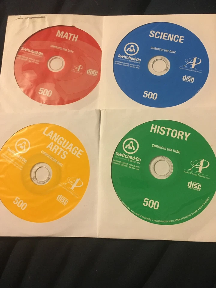 Switched on Schoolhouse, 5th grade 4’subject complete free ship, AOP SOS - Image 1 of 1