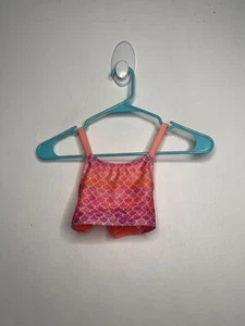 Wonder Nation Bikini Top Girls Size Large 10-12 Orange Pink Mermaid - Picture 1 of 4