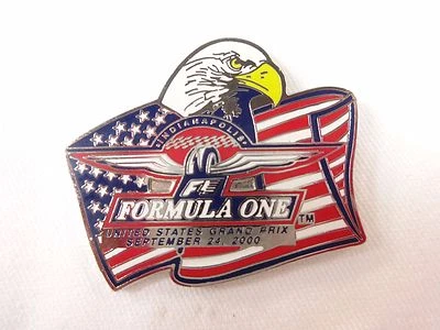 2000 Formula-1 Indianapolis United States Grand Prix flag Eagle Event Lapel Pin - Image 1 of 4