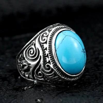 Anillo Calavera Queenqier Acero Inoxidable 316L Vapor Ram Hombres Punk Anillos Bandas Góticas Foto 1 de 2