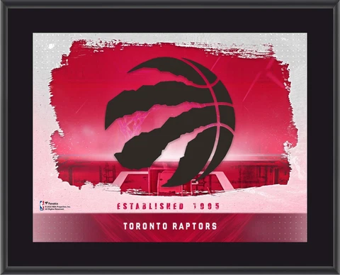 Toronto Raptors 10.5" x 13" Sublimated Horizontal Team Logo Plaque Cover