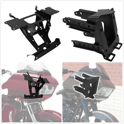 Front Inner Fairing & Radio Caddy Mount Bracket Kit For Harley Road Glide 15-23 - Image 1 of 4