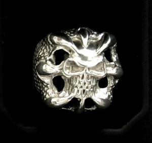 GOTHIC BIKER STERLING SILVER RING #20G200085 - Picture 1 of 4
