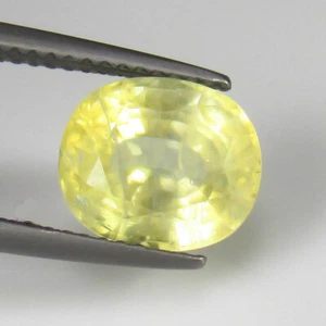 4.31 Ct Natural Very Good Luster Yellow Sapphire Beautiful Oval Cut ,Sri Lanka - Picture 1 of 2