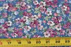 By 1/2 Yd, Vintage, Pink & Green Calico on Blue Cotton, Concord, Kesslers, V80