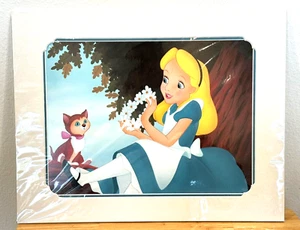 VINTAGE DISNEY PARKS ALICE IM WUNDERLAND BLUMEN FÜR DINAH DUCKY WILLIAMS DRUCK - Bild 1 von 10