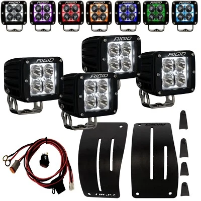 Rigid Radiance+ Pod RGBW Hood Cowl LED Lights Kit for Jeep Wrangler JL Gladiator - Image 1 of 4