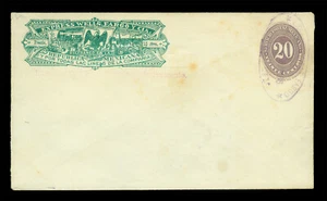 MEXICO 1886  WELLS FARGO EXPRESS 15cts + 20c violet unused COVER - Picture 1 of 2