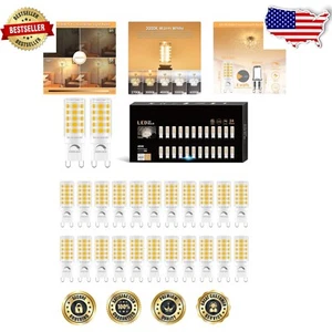 ETL Certified 24-Pack G9 Dimmable LED 3000K Bulbs, 360° Beam Angle, Warm White - Picture 1 of 9
