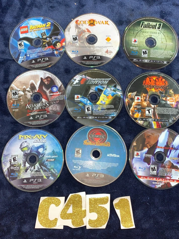 Lote de 9 Juegos PS3 Fallout 3, God of War, LEGO Batman, F1, Tekken, MX ATV Foto 1 de 4