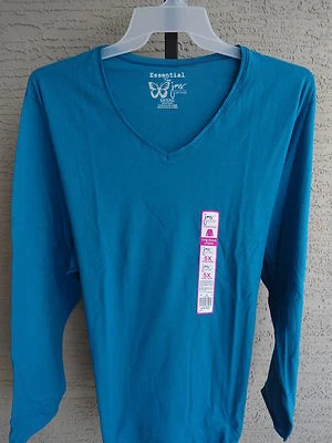 НОВЫЙ С ЯРЛЫКАМИ ТОЛЬКО МОЙ РАЗМЕР 5 X L/S ДЖЕРСИ ВЯЗАНЫЙ V ШЕИ ФУТБОЛКА ВЕРХНИЙ БИРЮЗОВЫЙ  - Изображение 1 из 2