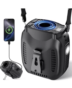 16000mAh Portable Waist Fan Rechargeable, 16000RPM 5-Speeds Strong Airflow, 4... - Picture 1 of 8