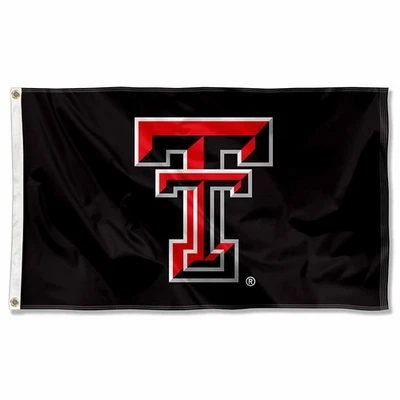 Texas Tech University Red Raiders Flag TTU Black Large 3x5 - Image 1 of 4