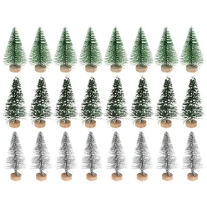 24 Pcs Mini Tannenbaum Künstlich Künstliche -Weihnachtsbäume - Bild 1 von 12