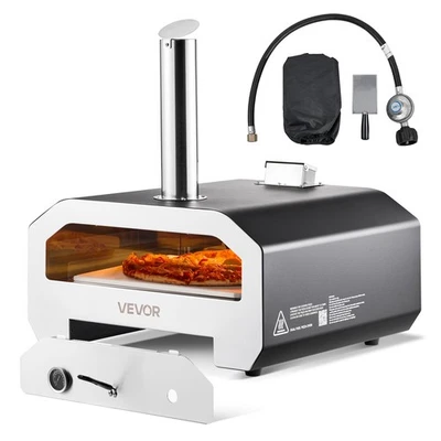 VEVOR Dual Fuel Pizza Oven Outdoor 16 in Pellet/Gas Oven Iron Spray Camping - Image 1 of 4