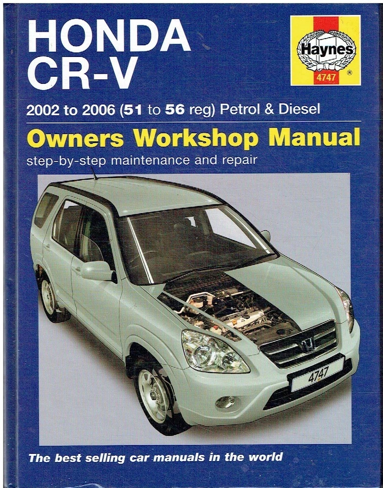HONDA CR-V Mk2 2.0 i-VTEC PETROL & 2.2 i-CDTi DIESEL 2002-06 REPAIR MANUAL *VGC* - Image 1 of 1