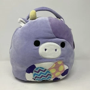 Original Squishmallows Bubba La Vaca Púrpura con Huevo 10" Felpa Cesta de Pascua con Etiqueta - Imagen 1 de 3