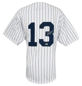Alex Rodriguez Signed White Pinstripe Custom Baseball Jersey - (BECKETT COA) - Picture 1 of 3