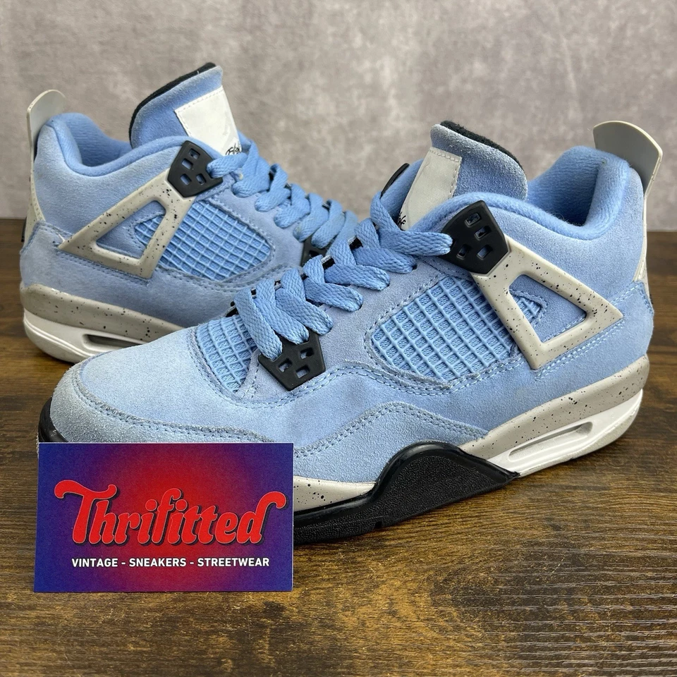 Jordan 4 Retro Low University Blue Size 7 GS / 8.5W 408452-400 Youth Shoes Rare - Image 1 of 4
