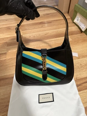 Gucci Boarded Dyana Lux Calfskin Equestrian Small Jackie 1961 Hobo Handbag - Image 1 of 4