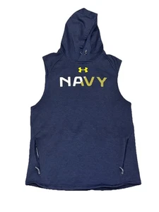 Under Armour Navy Midshipmen Herren Gr. Medium Ärmel Hoodie Pullover Blau - Bild 1 von 4