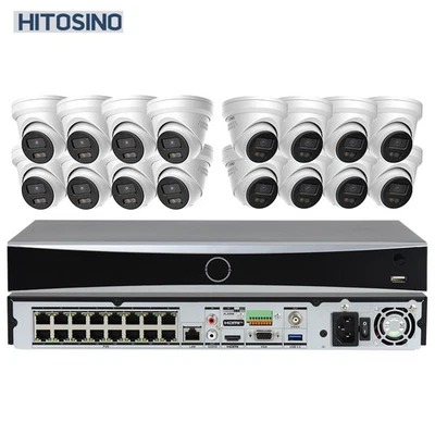 Kit de cámara de 16 canales 5 MP al aire libre altavoz bidireccional luz de sonido alarma 2SATA AI NVR lote Foto 1 de 4