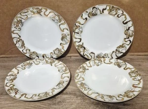 Set of 4 American Atelier Heavenly Hosts 8" Plates Cherubs Angel with Gold Trim - Picture 1 of 7