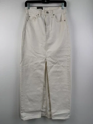 Levi's Women Premium Ankle Column Mid Rise Jeans Skirt  Size 23  White  NWT - Image 1 of 4