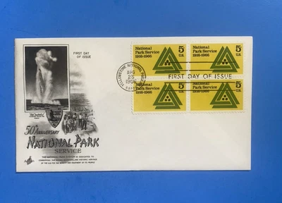 1966 FIRST DAY COVER - 5c - NATIONAL PARK SERVICE 50 YEAR ANNIVERSARY - Image 1 of 2