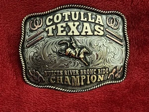 Rodeo☆River Bronc Riding  X~Treme Champion Trophy Buckle☆Cotulla Texas☆Rare☆R58 - Picture 1 of 16