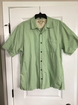 Cabela's Outfitter Series Mens L Short Sleeve Green Shirt Casual Outdoor Hiking - Image 1 of 4