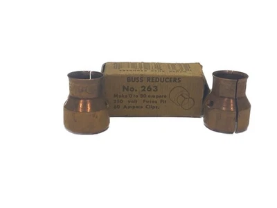 NIB Cooper Bussmann 250V 30A Class H Fuse Reducer Adapter Fits 60A Clips No. 263 - Image 1 of 4