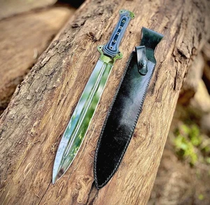 Custom Handmade Full Tang G-10 Micarta Griff Double Edge Kurzschwert Jagd - Bild 1 von 2