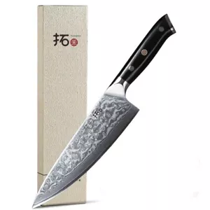 TURWHO 8 Zoll Kochmesser Küchenmesser Japanischer VG10 Damaststahl Chef Knife - Bild 1 von 9