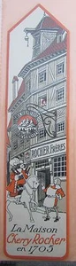 ANCIEN MARQUE PAGES SIGNET PUBLICITAIRE ALCOOL MAISON CHERRY ROCHER 1705 ORANGE - Picture 1 of 2