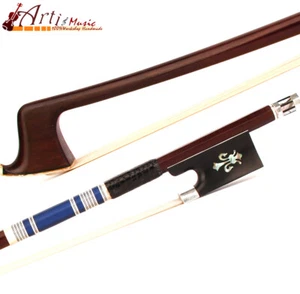 Pro Master Antique Pernambuco Violin Bow 4/4 Ebony Fleur-de-Lys Frog Silver Part - Imagen 1 de 6
