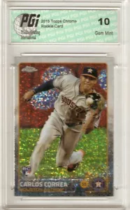 Carlos Correa 2015 Topps Chrome #US174 Pulsar Refractor Rookie Card PGI 10 - Picture 1 of 1