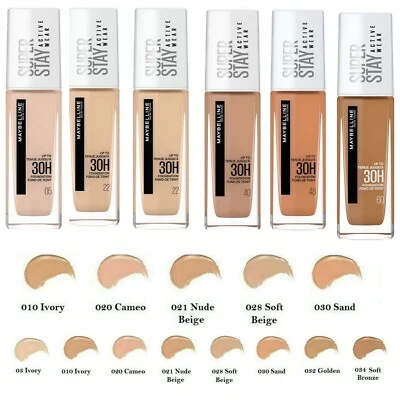 NEU! Maybelline Superstay ACTIVE WEAR 30H Foundation 30ml - wählen Sie einen Farbton -
