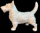Vintage Cast Iron Standing White Terrier Dog Door Stop 8 3/4" Tall 10 1/2" Long