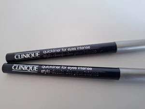 2 x CLINIQUE QUICKLINER FOR EYES 01 INTENSE BLACK TRAVEL SIZE - Picture 1 of 3