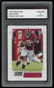 Tarjeta de novato Josh Jacobs 2019 Panini Score 1er grado 10 NFL Las Vegas Raiders - Imagen 1 de 1