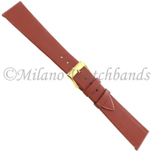 20mm Morellato Genuine Leather Unstitched Flat Tan Watch Band 116 - Picture 1 of 4