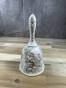 Vintage 1982 Lefton Nativity Bell The Christopher Collection Come All Ye Faith - Picture 1 of 5