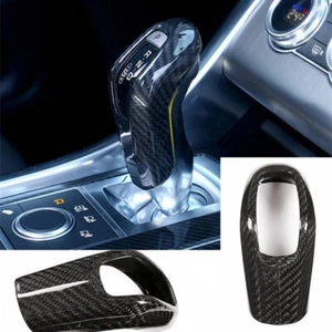 Real Carbon Fiber Gear Shift Knob Cover for Range Rover Sport 2018+ Evoque 2020+ - Picture 1 of 10